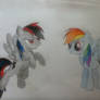 Rainbow Dash + evil self