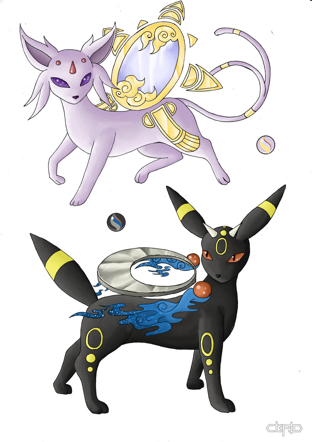 Mega Espeon | Mega Umbreon by StupidCupidMusic on DeviantArt