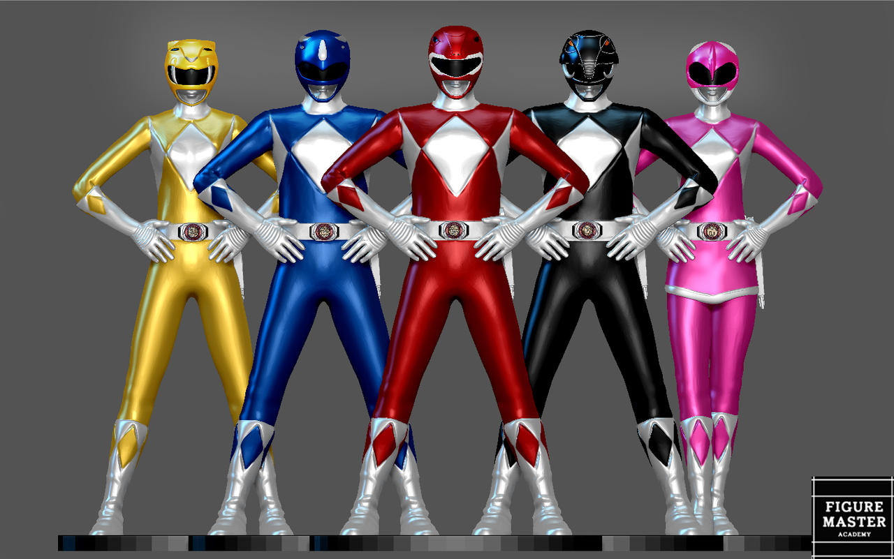 MIGHTY MORPHIN POWER RANGERS PACK 3D MODEL by figuremasteracademy on ...