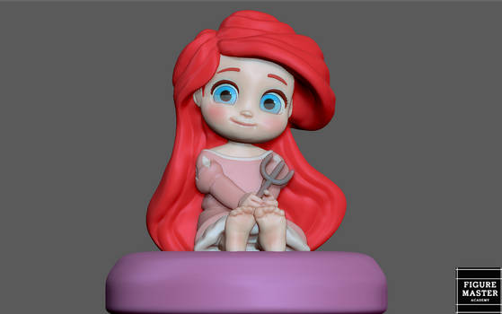 ARIEL BABY PINK DRESS LITTLE MERMAID PRINCESS 3d