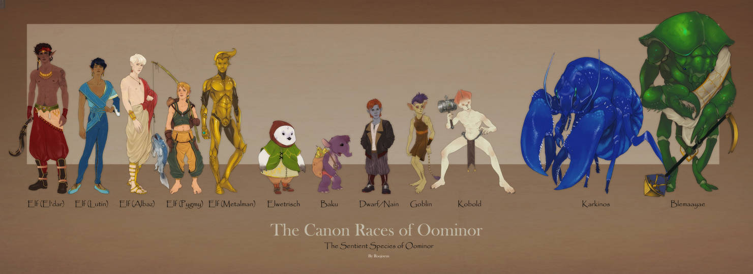 Mino Races Canon Fantasy Races of Oominor I by Roojoeus on DeviantArt
