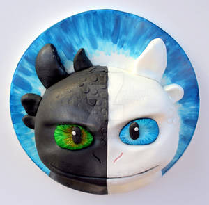 Toothless and Lightfury Cake