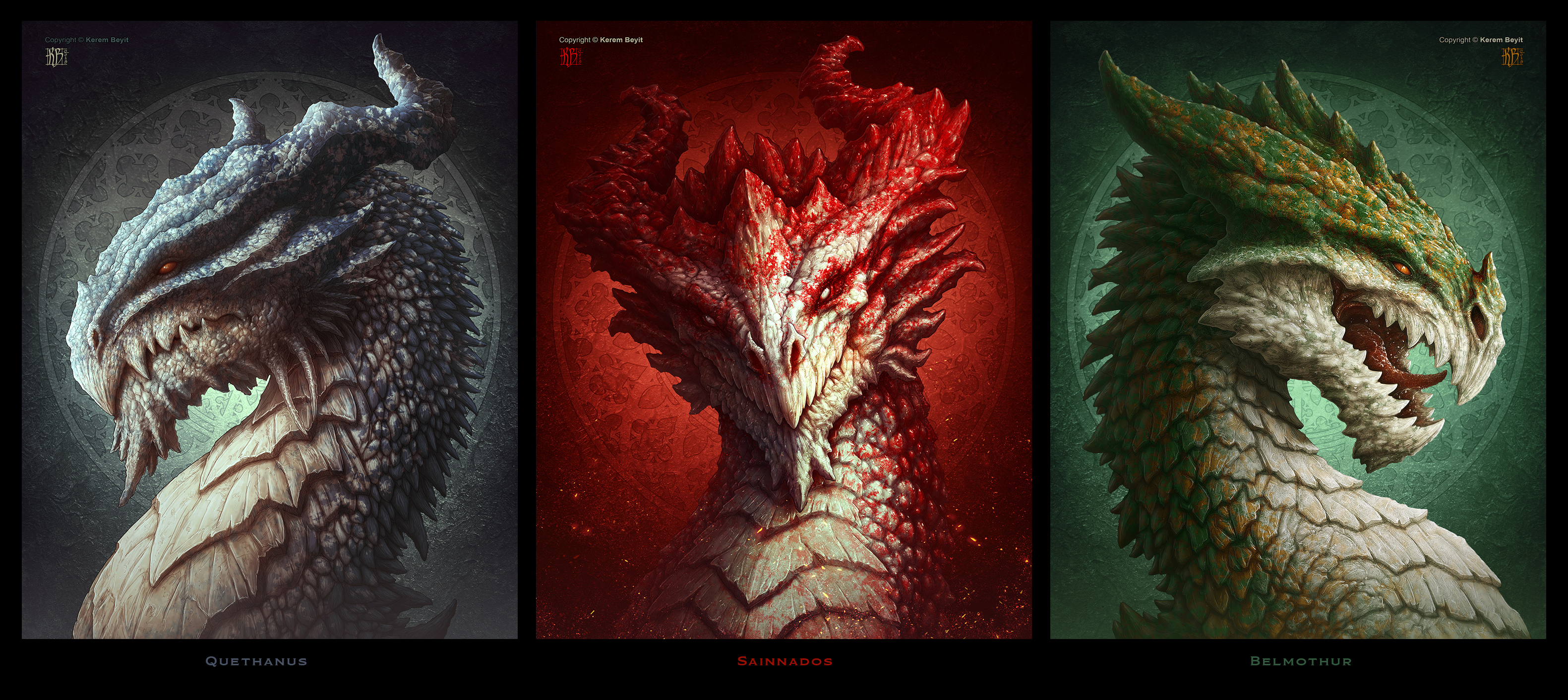 New Dragon Portraits By Kerembeyit On DeviantArt new-dragon-portraits-by-kerembeyit-on-deviantart