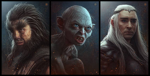 Hobbit Fanart - Gollum and the Others