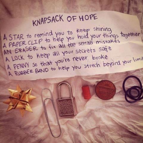 knapsack of hope!