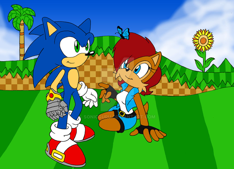 Sonic and Sally at Splash Hill