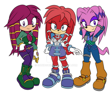 33561 - safe, artist:awesomeblossompossum, julie-su the echidna (sonic),  echidna, mammal, monotreme, anthro, archie sonic the hedgehog, cc by-nc-nd,  creative commons, sega, sonic the hedgehog (series), 2014, belt, boots,  clothes, cybernetics, digital art
