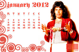 Freddie Mercury Calendar - January 2012