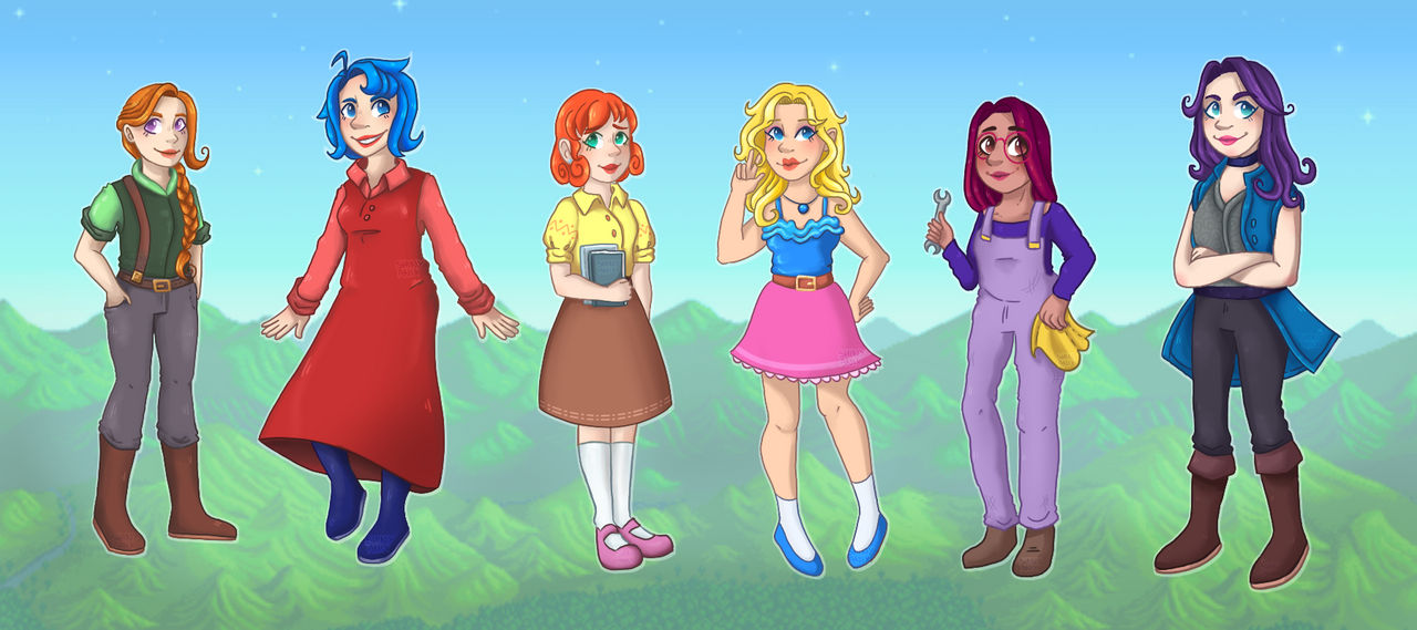 Stardew Valley Bachelorettes by ShinyAnix on DeviantArt