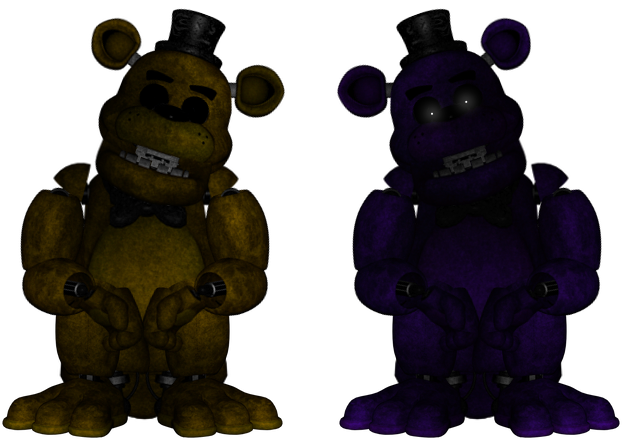 Golden Freddy and Shadow Freddy design (For The Flipside FNaF