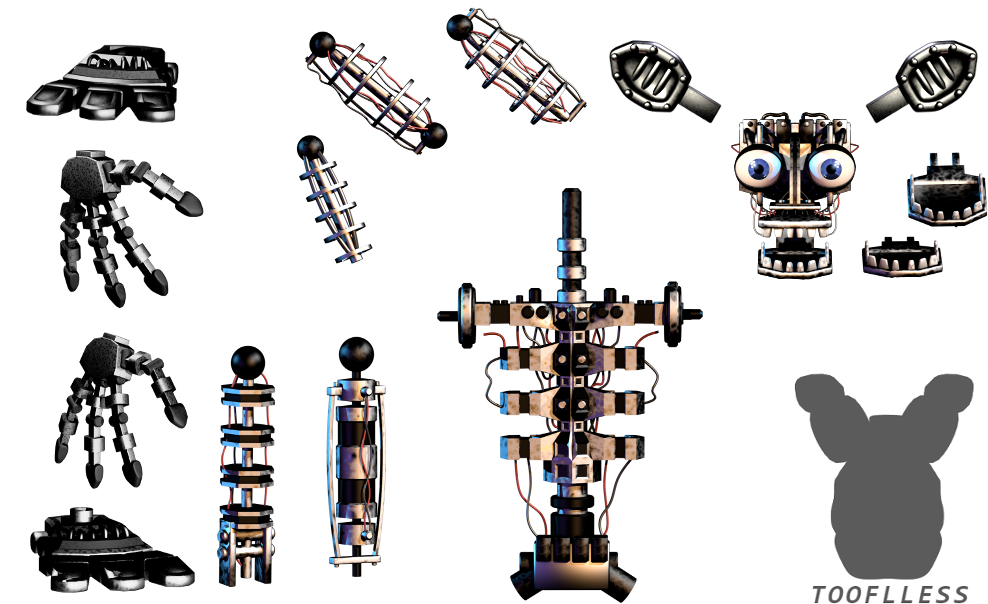 FNAF Endo PNG Pack By Tooflless On DeviantArt fnaf-endo-png-pack-by-tooflless-on-deviantart