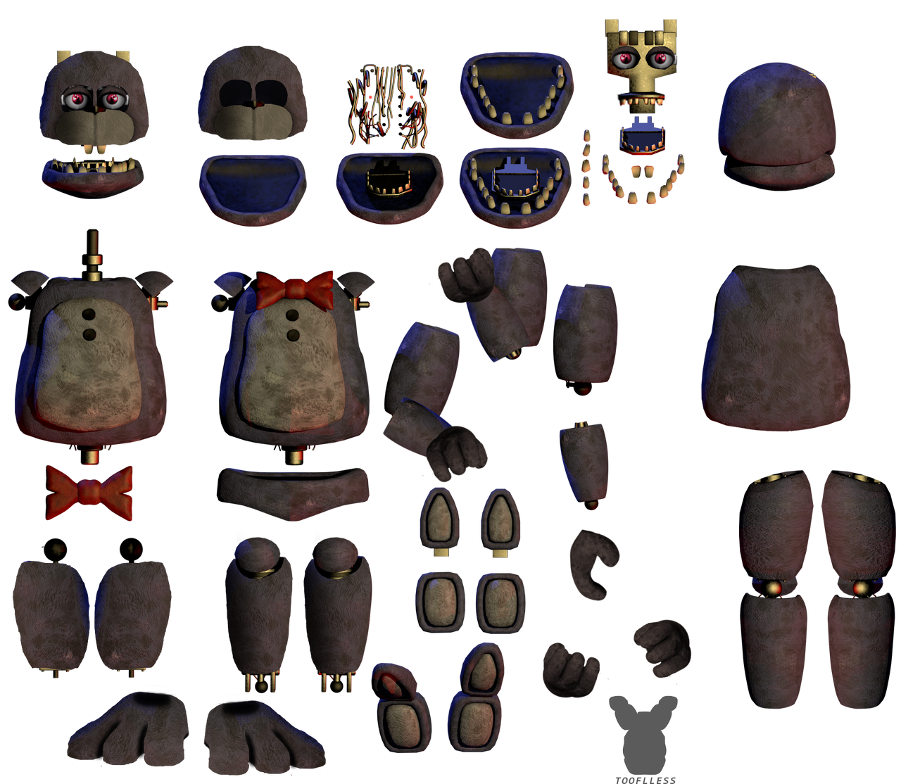 Unwithered Bonnie(Alt) by Tooflless on DeviantArt