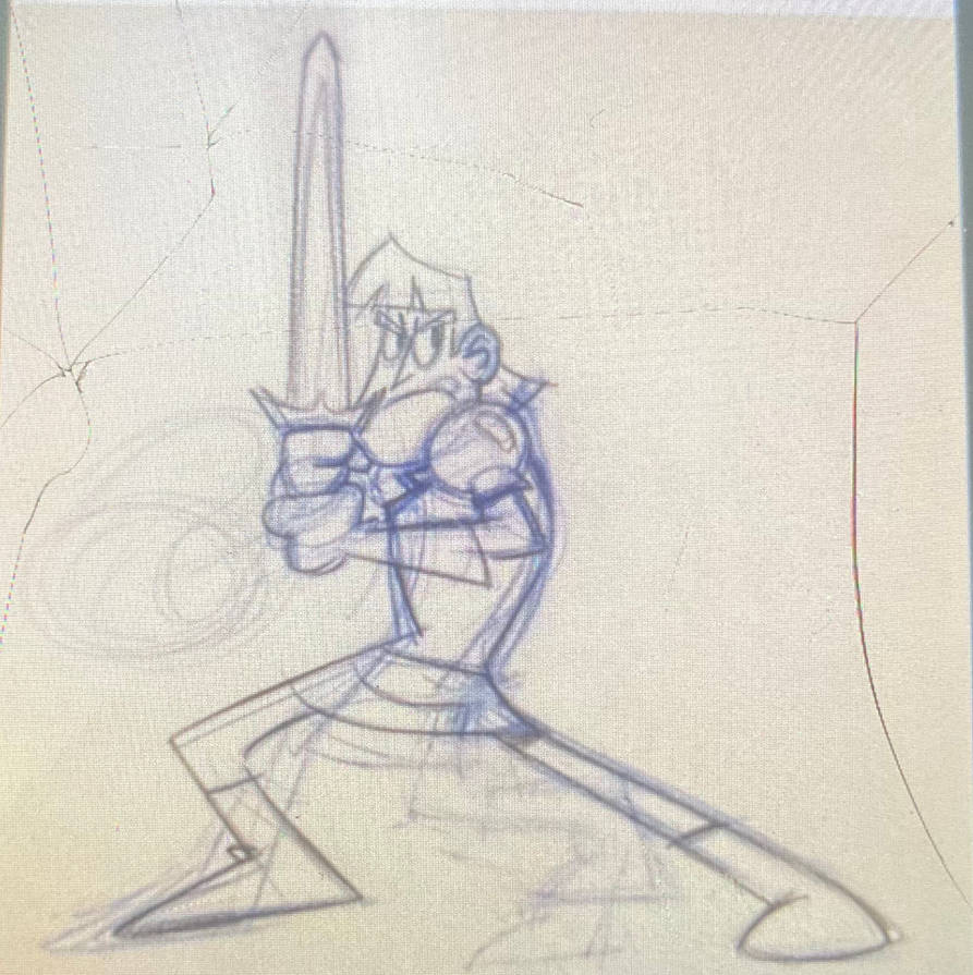 Sir Roderick with his sword (Sketch version) by 2020aj2021 on DeviantArt