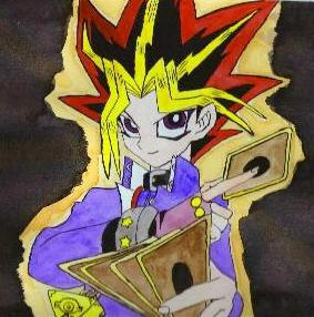 Yugi with cards