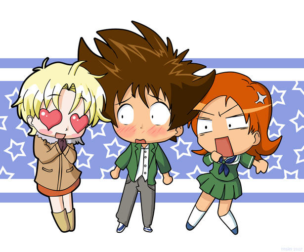 Anna, Taichi, Sora by Tetiel