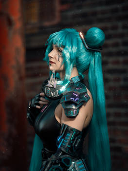 Hatsune Miku Cyberpunk-Version Cosplay
