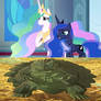 Celestia and Luna' reaction to Baby Gamera
