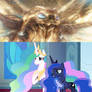 Celestia and Luna's reaction to Mothra's return