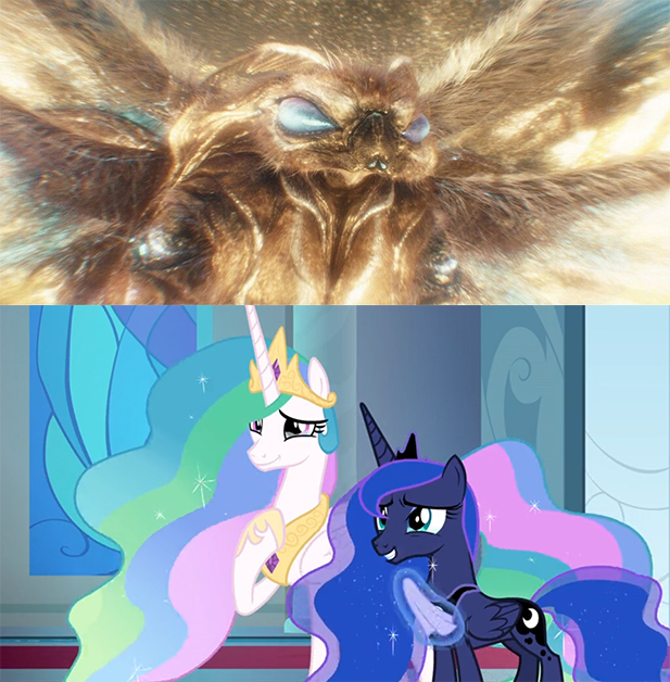 Celestia and Luna's reaction to Mothra's return