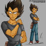 DBZ - College AU - Vegeta (First Design)