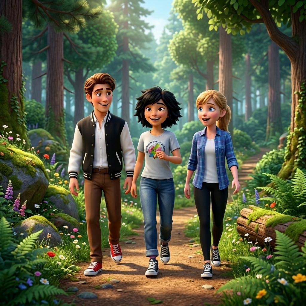 F Ngem Danny with Riley and Mabel trekking in the woods by RomanovBY on DeviantArt