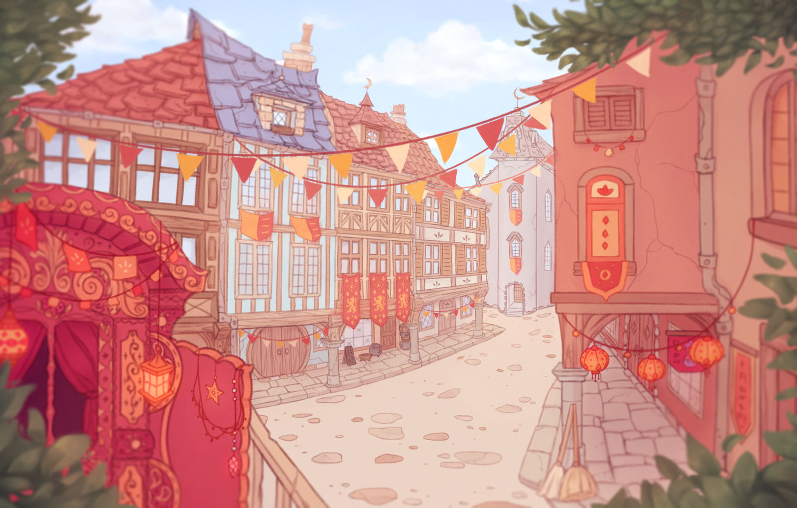 Fantasy Village Background by Naimly on DeviantArt