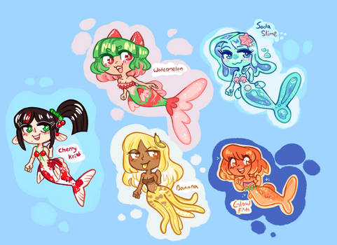 lowered prices! (3/5 open!) Mermaid adopts set 1