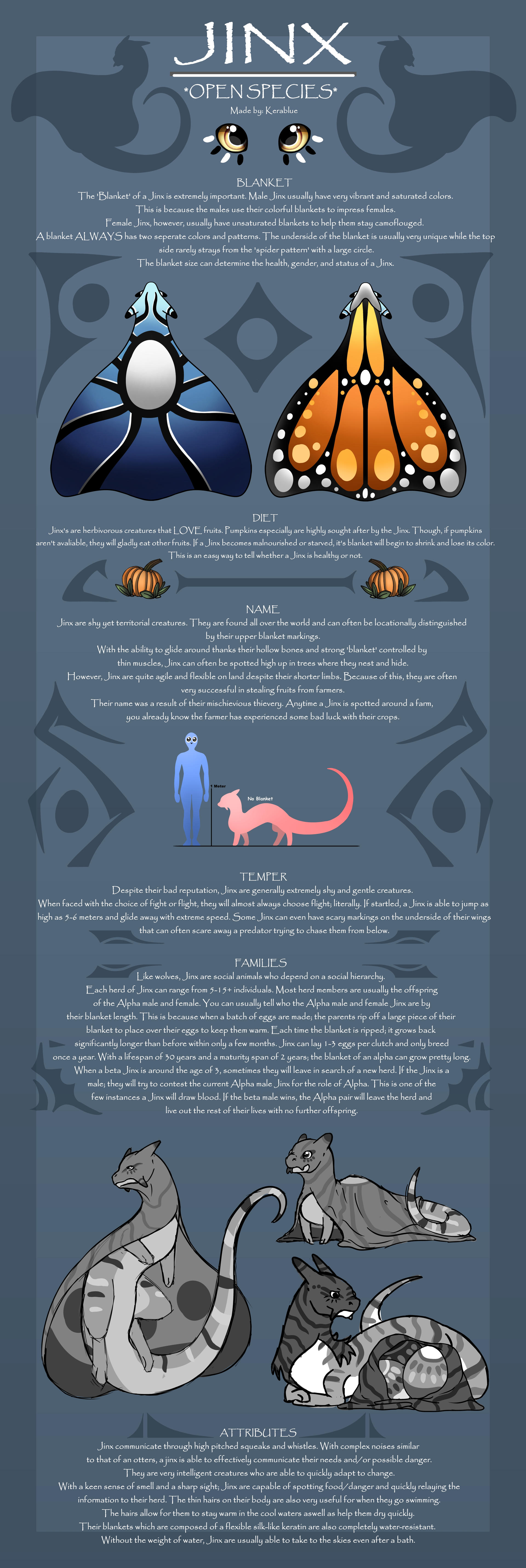 Jinx -OPEN SPECIES- Info Sheet by KeraBlue on DeviantArt