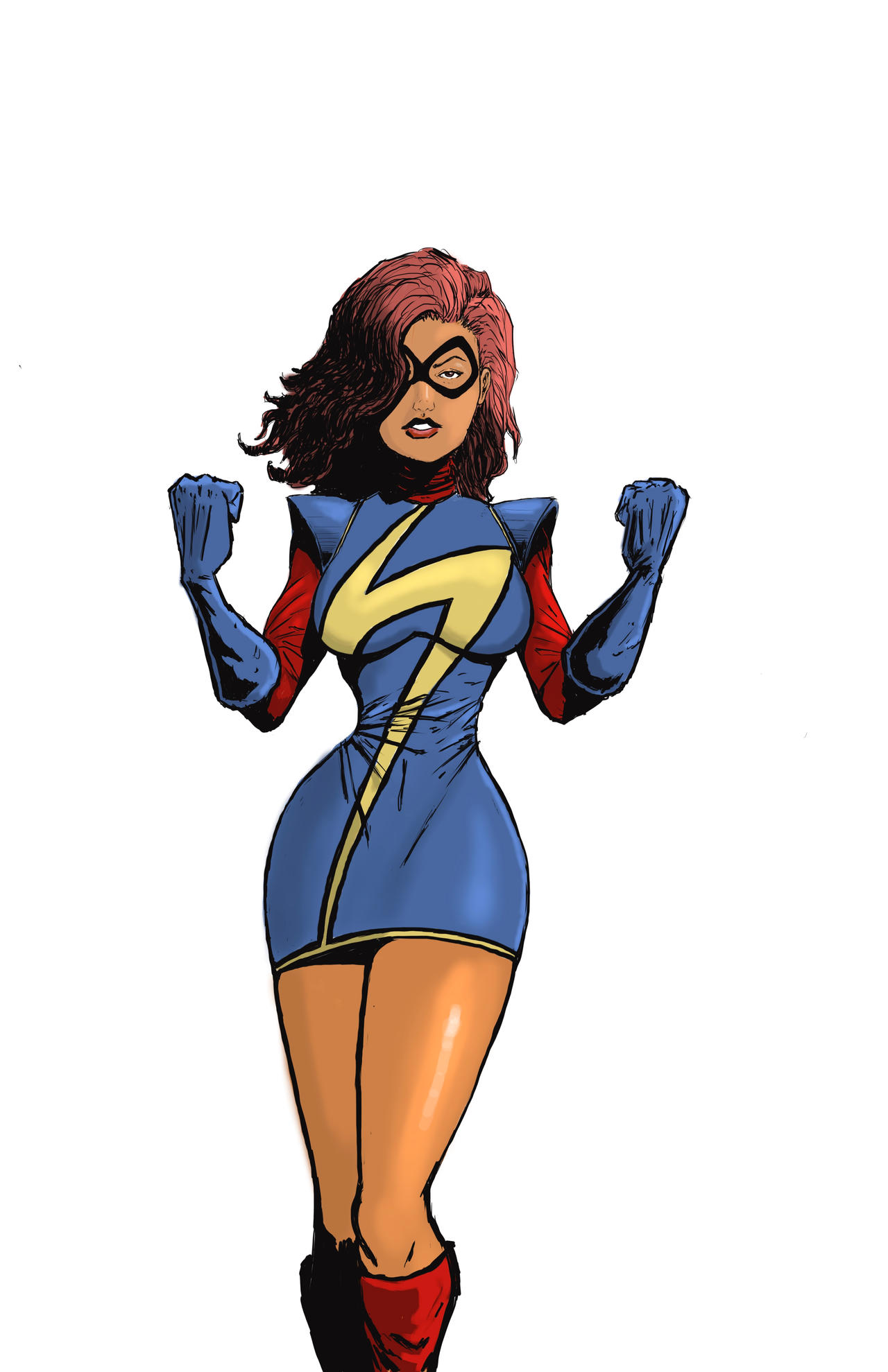 Ms. Marvel drawing by PunisherKirby on DeviantArt