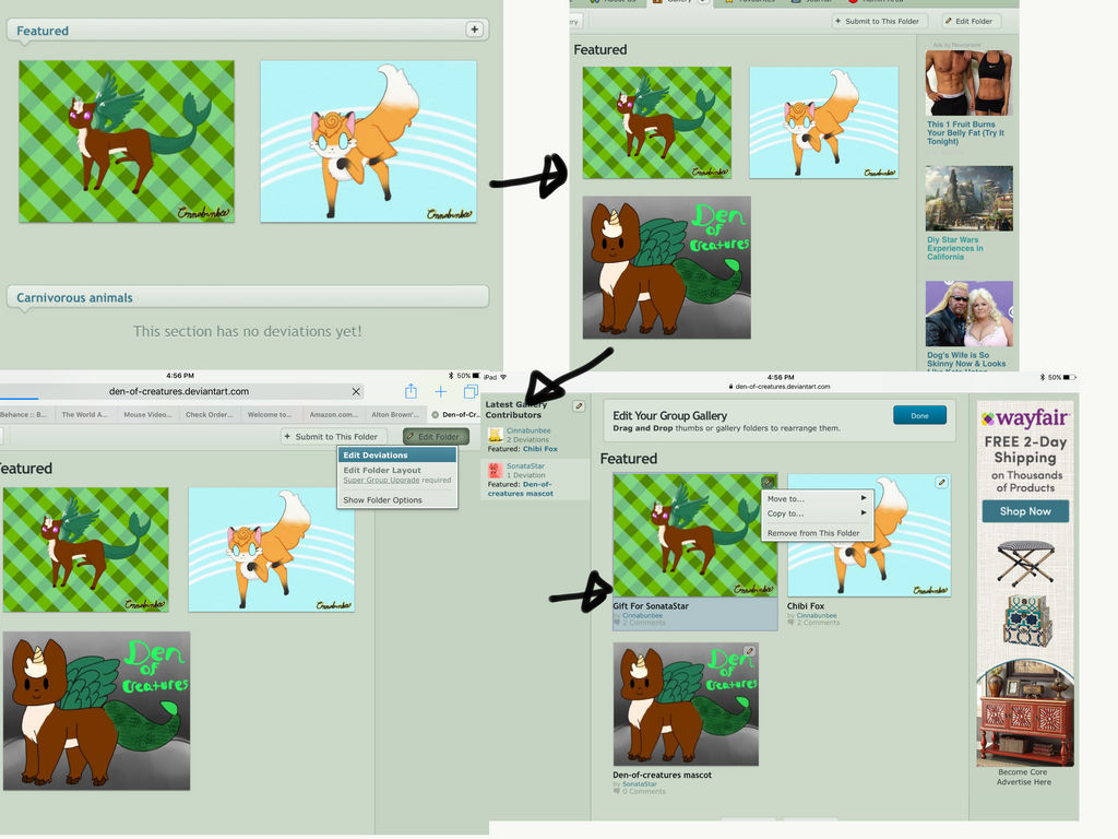 Uploading art to DoC by Cinnabunbee on DeviantArt