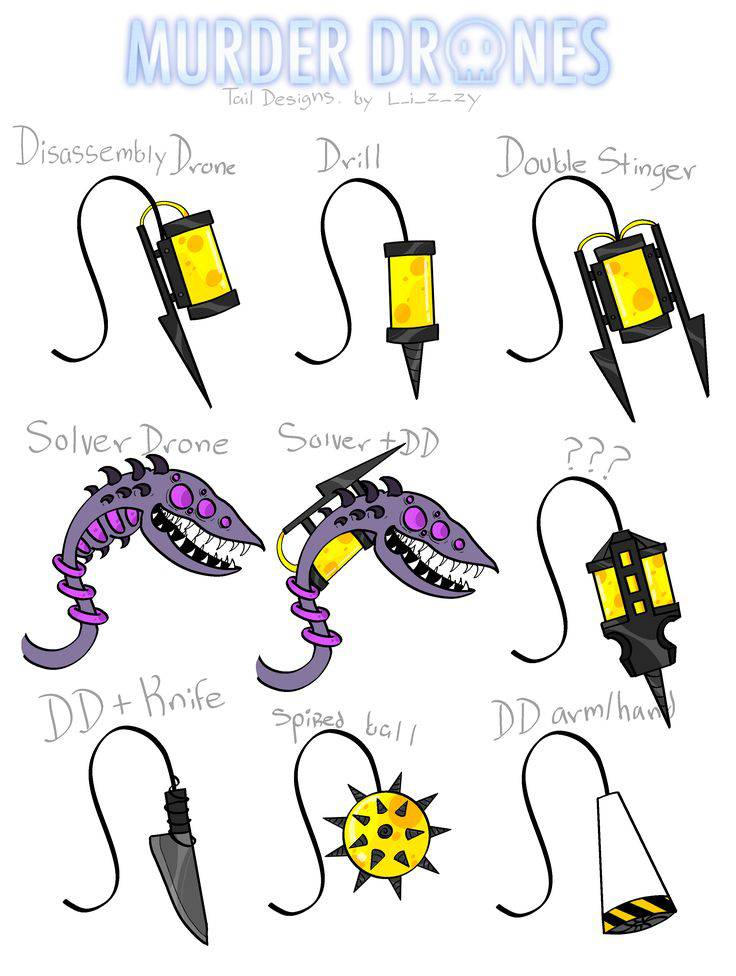Murder Drones Tail Designs by smuko134 on DeviantArt