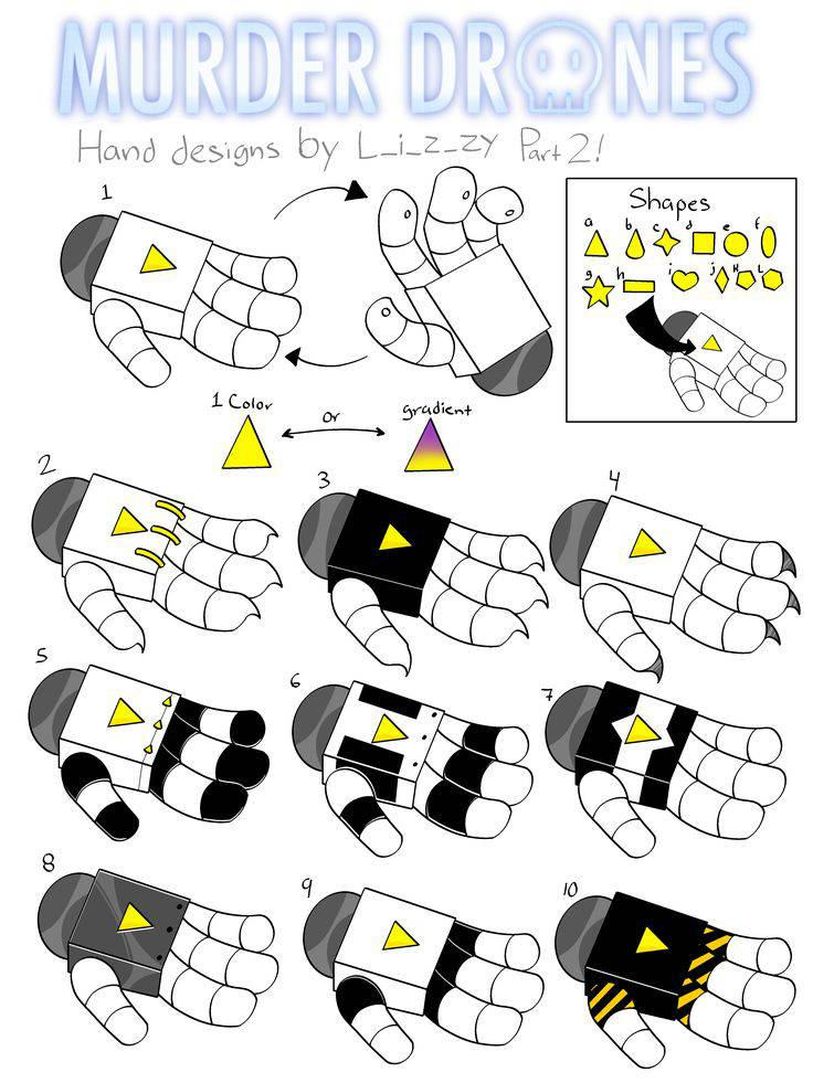 Murder Drones Hand Designs 2 by smuko134 on DeviantArt