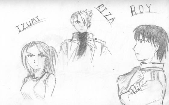 Riza, Izumi, Roy