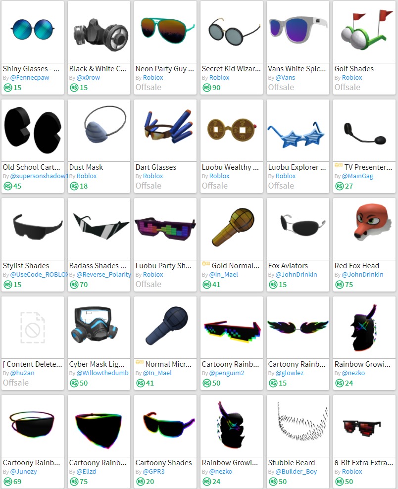 My Roblox inventory: Faces (P1) by StormFX93RBLX on DeviantArt