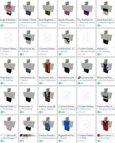 My Roblox inventory: Shirts (P5) by StormFX93RBLX on DeviantArt