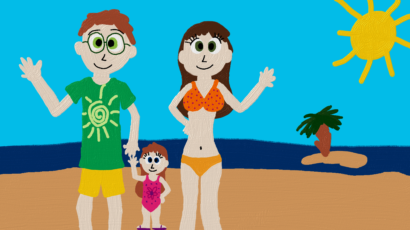 The Thomas Family at The Beach