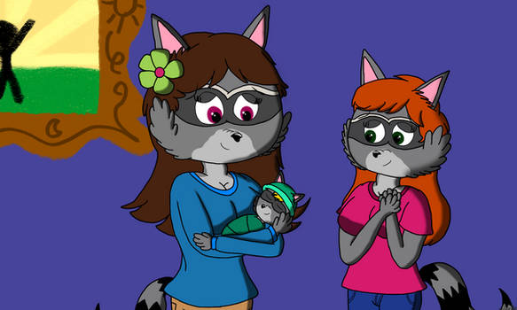 Darlene Raccoon and Baby Bennett (2024)