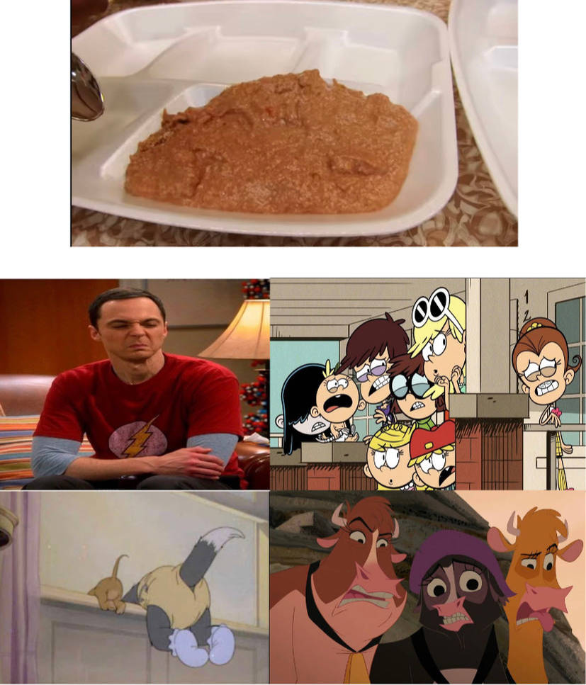 Sheldon Random Menu Meat Slop Surprise grossed out Sheldon and Friends by CartoonsRule2020 ...