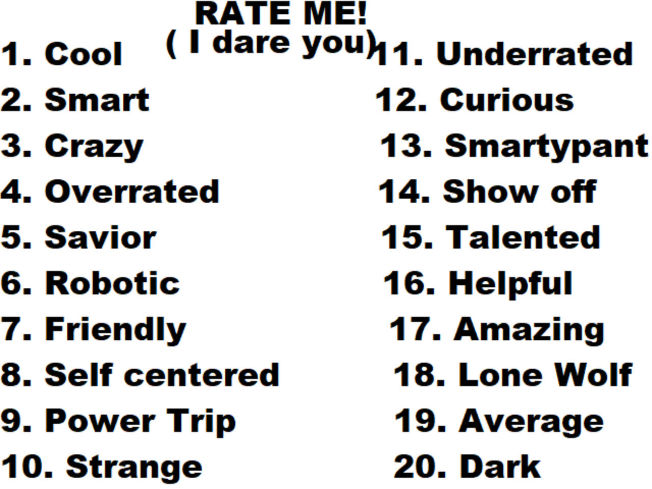 Rate Me by CartoonsRule2020 on DeviantArt