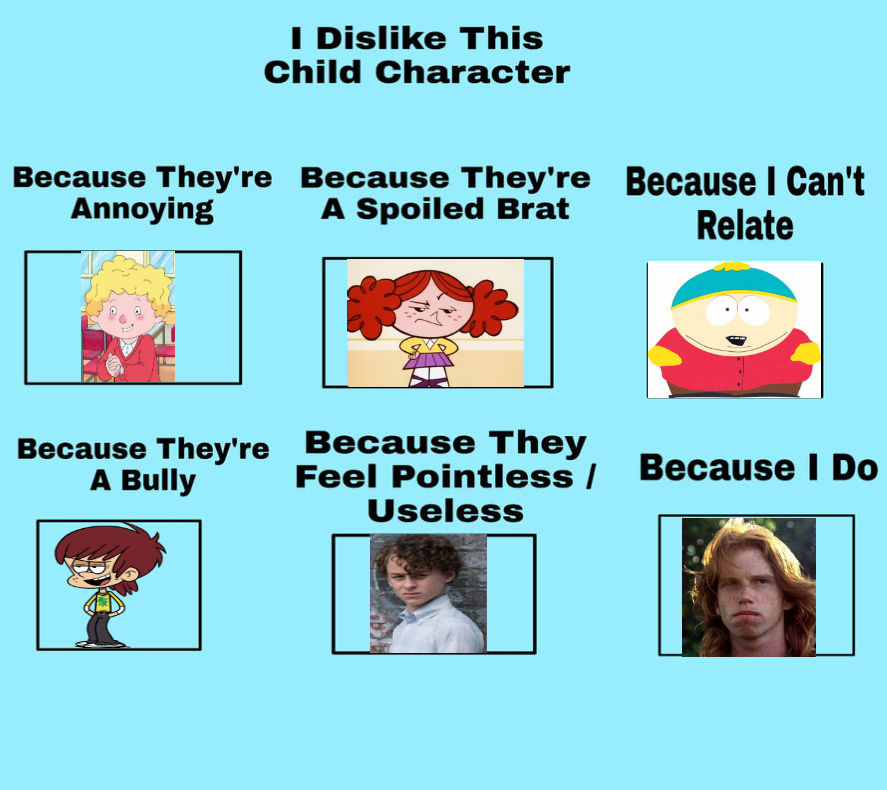 Dislight Characters Child characters I dislike by CartoonsRule2020 on DeviantArt