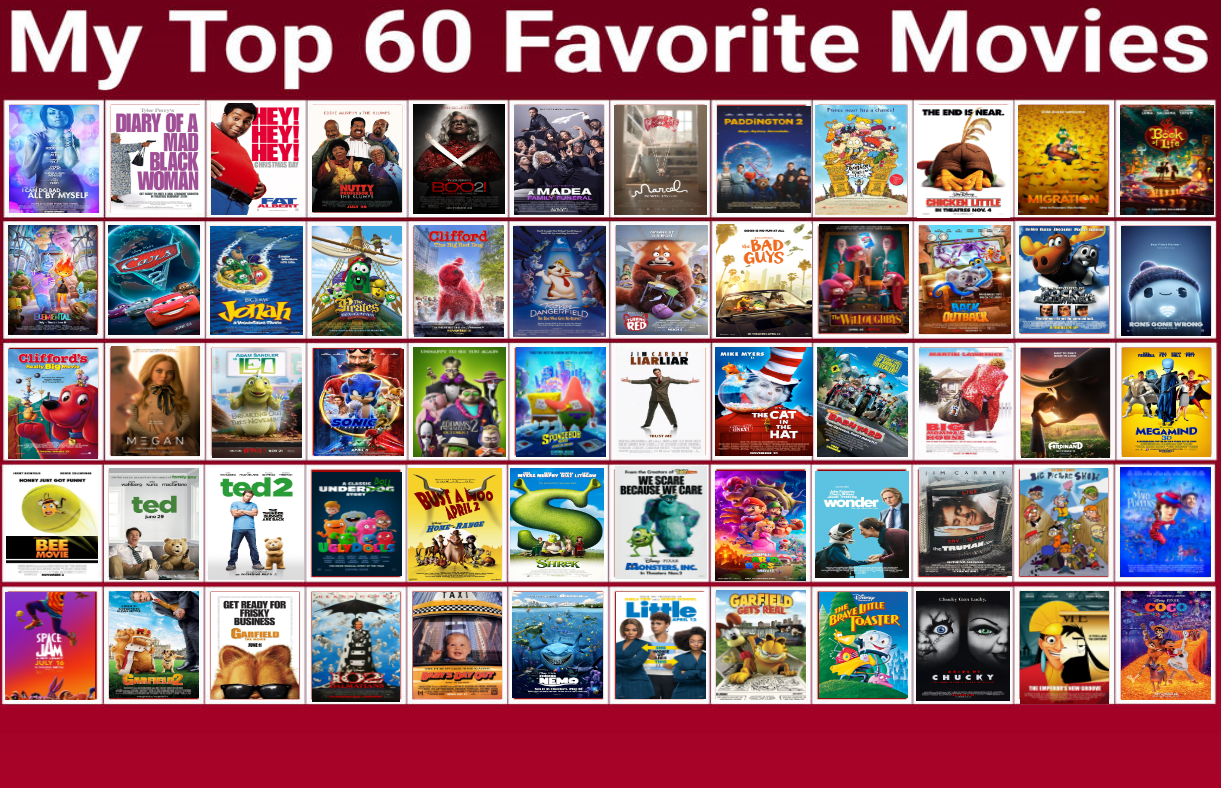 My Top 60 Favorite Movies by CartoonsRule2020 on DeviantArt