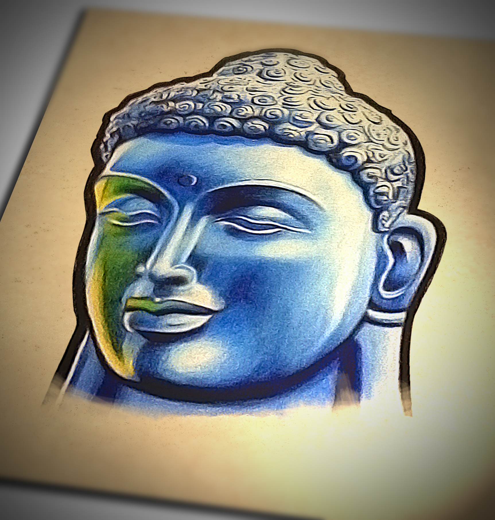Buddha Color Pencil Drawing bestpencildrawing
