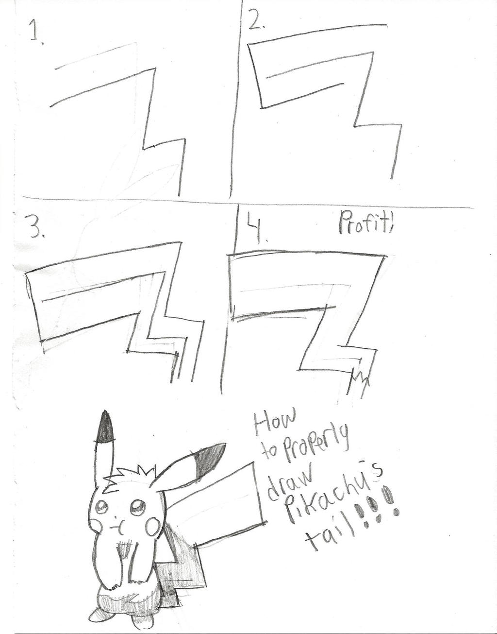 How to properly draw Pikachu's tail! by Pikafan09 on DeviantArt