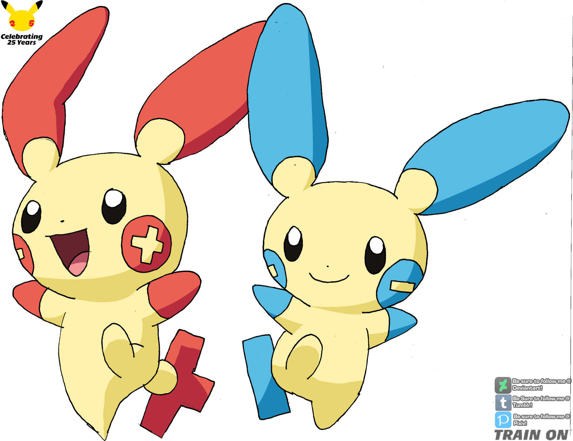Plusle And Minun By PikaNepGamer On DeviantArt plusle-and-minun-by-pikanepgamer-on-deviantart