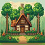 Pixel Art cottage in the forset (3)