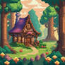 Pixel Art cottage in the forset (2)