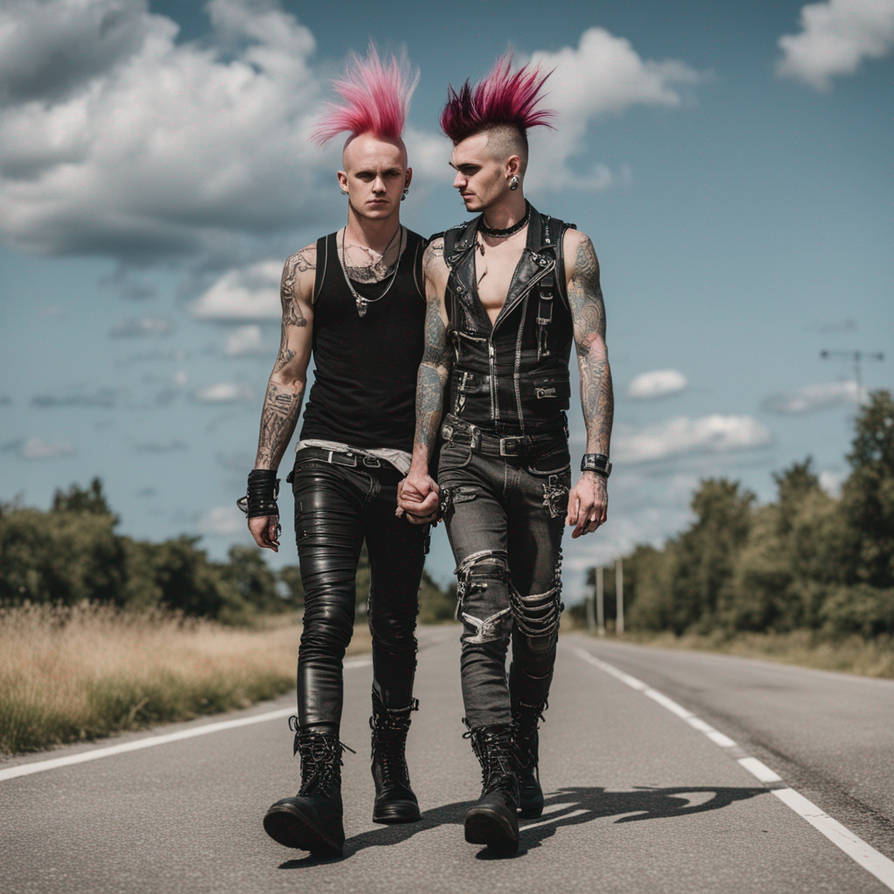 Punk gay couple (1) by fantasiapearls on DeviantArt