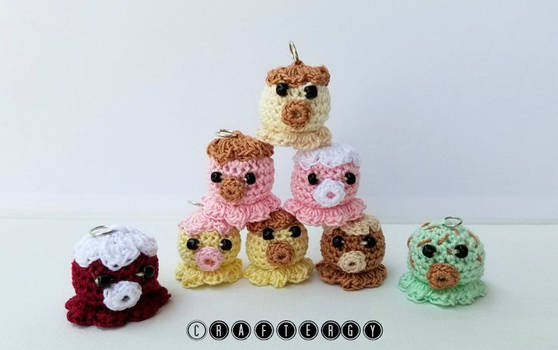 Crochet Dessert Takochu Charms