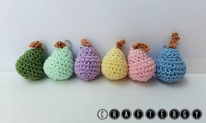 Crochet Pear Charms