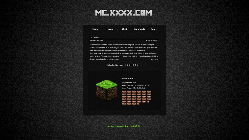 Создать сайт для майнкрафт сервера. Макет сайта Minecraft. Дизайн сайта Minecraft. Хостинг майнкрафт купить. Minecraft website Template.